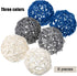 Yaomiao 6 Pieces Wicker Rattan Balls Decorative Orbs Vase Fillers for Craft, Party, Wedding Table Decoration, Aromatherapy Accessories(Blue Gray W...