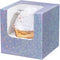 3.5" Sparkling Stars Individual Cupcake Boxes with Window & Insert 16PCS Iridescent Silver Single Cupcake Containers Holder Muffins Cocoa Bombs Co...