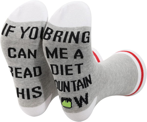 TSOTMO 2 Pairs Drink Gifts If You Can Read This Bring Me A Dirink Novelty Sock...