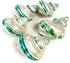 5PC Green Turbo Banded Shells,Hermit Crab Shell &Turbo Shells Hermit Crab Supplies for Decor 1.5"~ 2" Inch...