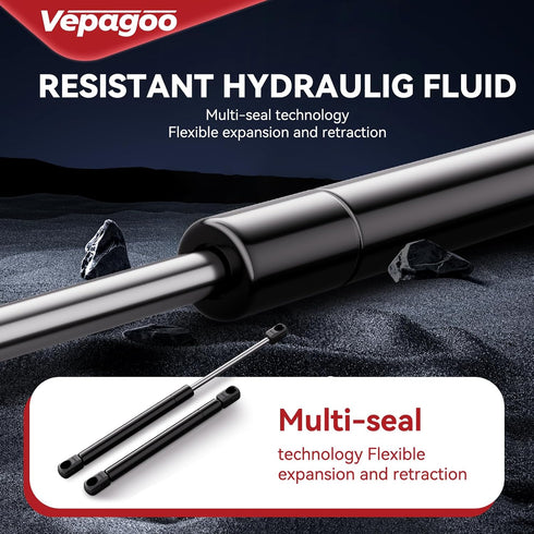 Vepagoo C16-03795 12 inch 24Lb/107N Gas Shocks Struts Spring for Leer Topper Truck Pickup Tool Box Boat Deck, Weatherguard CSPS Aluminum Toolbox a...