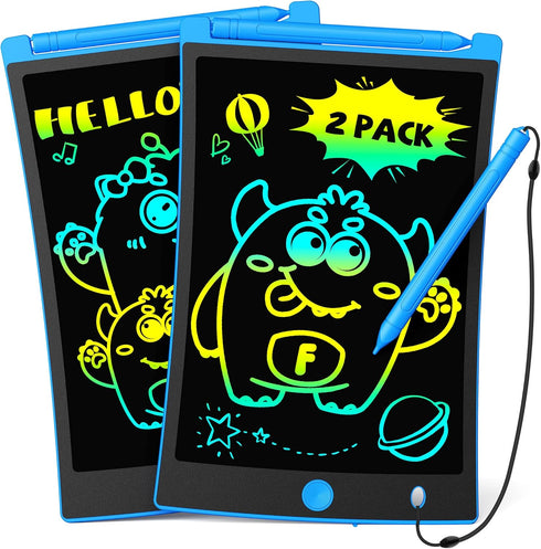 TEKFUN 2 Pack LCD Writing Tablet with Stylus, 8.5in Erasable Doodle Board Mess Free Drawing Pad for Kids, Car Trip Educational Toys Birthday Chris...