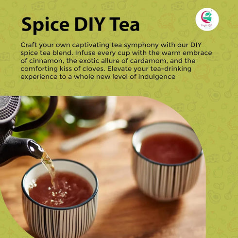 Spice Set (6 Essential Spices) | Cardamom, Cinnamon, Cloves, Ginger, Pepper, Turmeric | Perfect Spice Gift Set | By Yogi's Gift®...