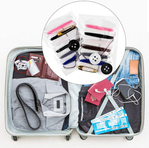 Tatuo Travel Sewing Kits Thread Repair Kit with Needles, Threads, Button, Pin for Hotel Amenities Necessities, 6 Colors (300 Sets)...