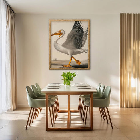 Posterizer 1 pcs-White Pelican detailed art work 1-Art for Animal Lovers-Collectibles & Fine Art-Decor for Home & Office- unframed wall art...