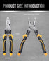 QIUHUA 8 inch Linesman Plier, 5-IN-1 Electrical Pliers with Cable Cutter and Wire Stripper Crimper...