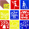 24 Pieces Stencils for Kids, Drawing Stencils Chalk Stencils Large Washable Sports, Planet, Fairy Tale and Cartoon Themed Primary Shape Template f...