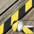 Black & Yellow Hazard Safety Warning Stripe Tape, 2inch x 108Ft High Visibility Barricade Adhesive Tape for Floor, Walls, Pipes and Equipment Mark...
