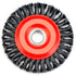 Wire Wheel Brush, Knotted Twist Wire Wheel for Angle Grinder with 5/8 Inch Arbor, 4 Inch Diameter and 0.019 Inch Carbon Steel Wire for Heavy-Duty ...