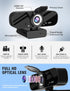 Full HD Webcam with Built-in Microphone and Rotatable Tripod, 1080P Video and Wide Angle Camera, Privacy Cover, for Desktop PC or Laptop Computer...