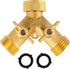 INNAV8 Garden Hose Splitter 2 Way Heavy Duty - SOLID BRASS Hose Splitter Features Easy to Open Valves - Garden Hose Y Splitter for Outdoor Faucet ...