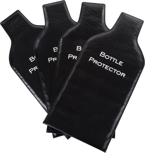 Reusable Wine Bottle Protector for Travel (4 Pack) - Wine Bags with Double Air Bubble Cushion Inner Skin and Leak Proof Exterior Ensures Safe Tran...