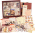 348 Pcs Scrapbooking Supplies Kit, Vintage Aesthetic Scrapbook Kit for Bullet Junk Journal, Stationery, A6 Grid Notebook, DIY Journaling Supplies,...