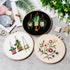 ojindiy 3Pack Embroidery Starter Kit with Pattern and Instructions, DIY Beginner Starter Stitch Kit Include 1Embroidery Hoop, 3 Embroidery Kit for...
