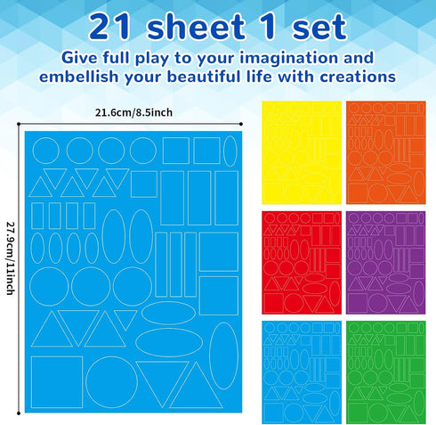 828 Shapes Math Pattern Play Craft Basic Shapes Circles Triangles Squares Ovals Creative Paper Shapes Art Pack Punch Out Geometric Shapes for in 3...