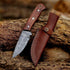 Damascus Custom Handmade Hunting Knife Survival Knife - Ideal for Skinning, Camping, Outdoor - EDC Fixed Blade Bush craft Knife with Walnut Wood &...