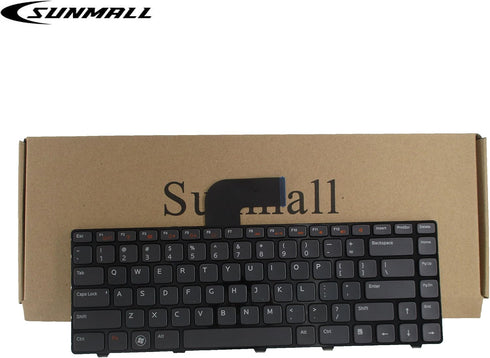 Keyboard Replacement with (Backlit and Frame) Compatible with Dell Inspiron 14R N4110 N4120 M4110 N4050 N5040 N5050 M5040 M5050, VOSTRO 1440 1445 ...