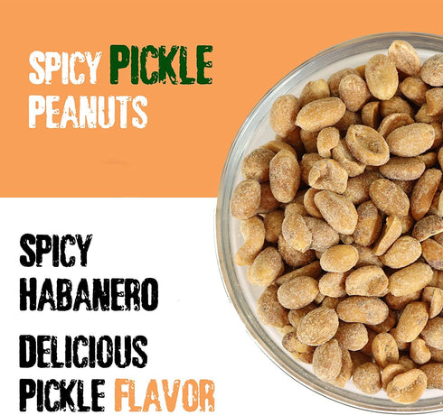 ASS KICKIN’ Spicy Peanuts - Hot Peanuts Spicy - 12oz - Nuts Flavoured with Pickle - Ultimate Gourmet Gift - Try if you dare!...