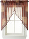 No. 918 Eden Inspirational Patchwork Semi-Sheer Rod Pocket Kitchen Curtain Swag Pair, 56" x 36", Multi...