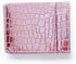 Super Shiny Slim Credit Card Holder Mini Front Pocket Wallet in Mirror Metallic Faux Crocodile pattern (Metalic Pink)...
