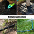 6-Inch Galvanized Landscape Staples, U-Shaped Garden Landscape Pins, Weed Barrier Stakes with Plastic Fixing Caps, for Securing Fences, Outdoor Wi...