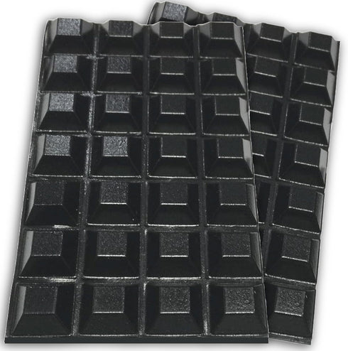 Black Large Trapezoid Bumper Feet (56 Pack) Self Stick Bumper Pads - Adhesive Tall Square Bumpers for Electronics, Speakers, Laptop, Appliances, F...