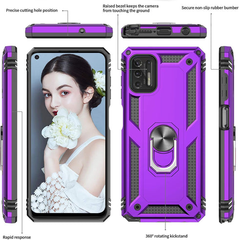 LeYi for Moto G Stylus Phone Case 2021, Moto G Stylus Case with 2 Tempered Glass Screen Protector, Military Grade Phone Case with Kickstand for Mo...