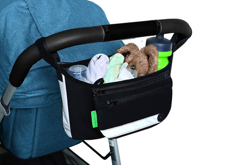 Universal Stroller Organizer Bag, Detachable Wristlet & Reflective Panel - Model CK098...