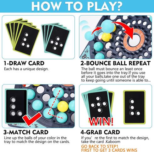Bounce Ball Party Game Table Jumping Ball Toys, Funny Jumping Ball Tabletop Games Family Party Games, Connect Board Games Desktop Bouncing Ball Ad...