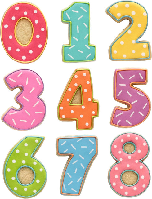Ann Clark Cookie Cutters Number Cookie Cutters 9-Pc. Set Made in USA...