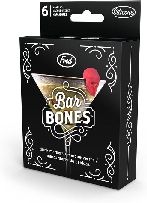 Genuine Fred BAR BONES Skull Drink Markers, Set of 6...