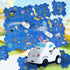 12PCS Puzzle Track Car Paly Set (Universe) with Multiple Assembly Options, Children's Educational Puzzle Track Car Play Set, RailCar Building Toys...