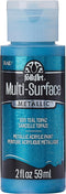 FolkArt Multi-Surface Metallic Paint in Assorted Colors (2 oz), Metallic Teal Topaz...