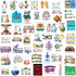 100 Pcs Natural Science Stickers Physics Chemistry Biology Experiment Vinyl Waterproof Stickers Student Laboratory Decals for Laptop Water Bottle ...