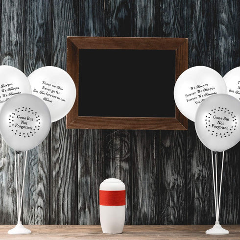 Gejoy 60 Pieces Memorial Balloons Funeral Remembrance Balloons to Release in Sky Memorial Day Decorations Celebration of Life Ideas for Death and ...