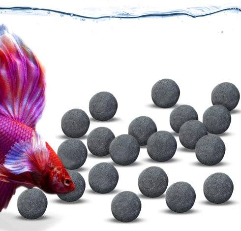 JOR Betta Calcium-rich Energy Balls, Water Conditioner Gray Beads for Crystal Clear Water, Vibrant Energetic Fish, Stabilizes pH, Aquarium Tank De...