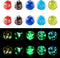 50Pcs Glow in The Dark Lampwork Beads 14.5mm Round Gold Sand Glass Beads Handmade Millefiori Crystal Beads Spacers for Crafts DIY Jewelry Making S...