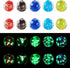 50Pcs Glow in The Dark Lampwork Beads 14.5mm Round Gold Sand Glass Beads Handmade Millefiori Crystal Beads Spacers for Crafts DIY Jewelry Making S...