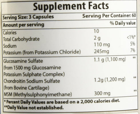 Best Naturals Glucosamine Chondroitin and MSM (Non-GMO) - Promotes Joint Health - 180 Count...