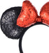 A Miaow 3D Black Mouse Sequin Ears Headband MM Glitter Butterfly Hair Clasp Park Supply Adults Women Photo Accessory...