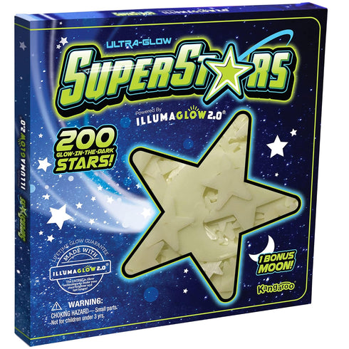 Glow in The Dark Stars - Includes Installation Material and Constellation Guide, 200 Glowstars and Bonus Moon, Only Glow Stars Stickers Powered by...