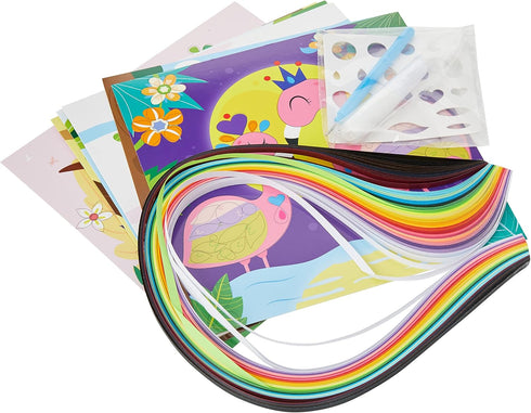 C.S. Kids DIY Paper Quilling Arts & Crafts Gifts – Animal Kingdom| 3D Paper Quilling Design Kits for Kids, Make Your Own Paper Art (Paper strips &...