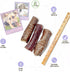 Nature Gnaws Beef Trachea Crunch Wraps for Dogs - Premium Natural Beef Bones - Long Lasting Dog Chew Treats - Rawhide Free - 5-6 Inch, 3 Count (Pa...