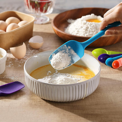 5PCS Silicone Rubber Spatula Set, VITUER Food Grade BPA-Free Spatulas for kitchen Use, Heat Resistant Spatula for Cooking & Baking, Dishwasher Saf...