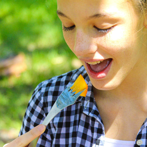 Tapirus 5 Spork Of Steel Utensils Set | Durable & Rust Proof Stainless Steel | Spoon, Fork & Knife Flatware | For Camping, Fishing, Hunting & Outd...