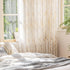 FMFUNCTEX Linen Semi Sheer Curtains for Bedroom, Yellow White Curtains 45 Inches Long for Living Room, Grey Tree Branch Print Curtain Light Filter...