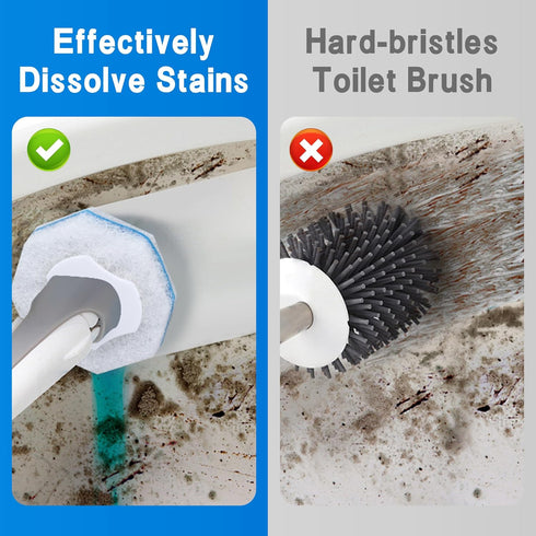 40 Count Disposable Toilet Brush Refills, Fits Most Toilet Brushes for Effortless Toilet and Bathroom Cleaning - Replacement Toilet Bowl Cleansing...