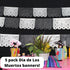Dia de Los Muertos Decorations, Day of The Dead Banner, Black Mexican Banner 5 Pack|Tissue Paper|White and Black Skulls...