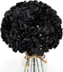 10pcs Hydrangea Silk Flowers Heads with Stems Artificial Hydrangea Flowers for Wedding Home Party Baby Shower Decor (Black)...