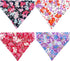 PET SHOW 4Pcs Small Dog Bandanas Slide on Collar Set Washable Cherry Blossoms Puppies Cat Bandanas Bibs Slip Through Collar Accessories for Boy Gi...